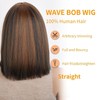 MEGOOD Bob Wig Human Hair with Bangs Glueless 2.5x1 HD
