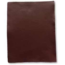 Natural Grain Cow Leather: 8.5'' x 11'' Pre Cut Leather Pieces (Burgundy, 1 Piece)