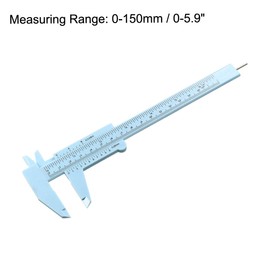 uxcell Vernier Caliper 150mm Mini Double Scale Plastic Metal Ruler Measuring Tool Blue