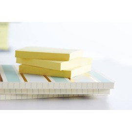 Post-it Super Sticky 100% Recycled Notes XXL, Canary Yellow, Lined - Pack of 4 Pads, 45 Sheets per Pad, 102 mm x 152 mm - Extra Sticky Notes Made from 100% Recycled Paper