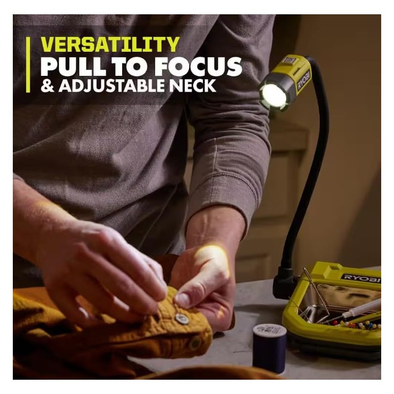 RYOBI USB Lithium Cordless LED Magnetic Tray Kit with 2.0