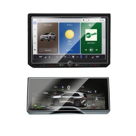 【2pcs 2026 RAV 4 Screen Protector 12.9Inch Tempered Glass for 2026 RAV 4 XSE 12.9 Inch Nav.& 12.3 Inch Dash Protective Film 2026 RA V4 Accessories - HD 【Easy install】 Bubble Free