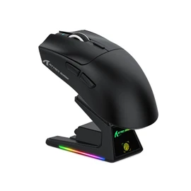 ATTACK SHARK X1 Ultralight Wireless Gaming Mouse with Magnetic RGB Charging Dock,Anti Slip Grip Tape,PixArt PAW3395 Pro Sensor,40000DPI,BT/2.4Ghz/Wired,Optical Micro Switch for PC Mac Gamer(Black)