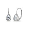Sterling Silver Genuine or Synthetic Gemstone 7x5mm Teardrop Bezel-Set Dainty