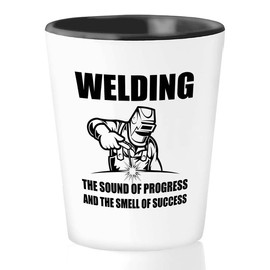 Welder Shot Glass 1.5oz - smell of success - Welding Tool Welder Ironworker Pipefitter Welding Supplies Welding Gifts Welder Dad
