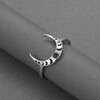 LUTAKU Moon Phase Ring for Women Girls Crescent Moon Stack