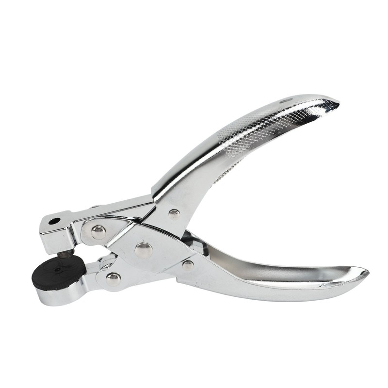 Hole Punch Plier Zinc Alloy Sliver Handheld Paper Puncher Tool