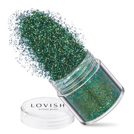 Luvish Premium Nail Glitter 10g, LVS-012 Erinite Green, 1 piece / 러비쉬 프리미엄 네일 글리터 10g, LVS-012 에리나이트그린, 1개