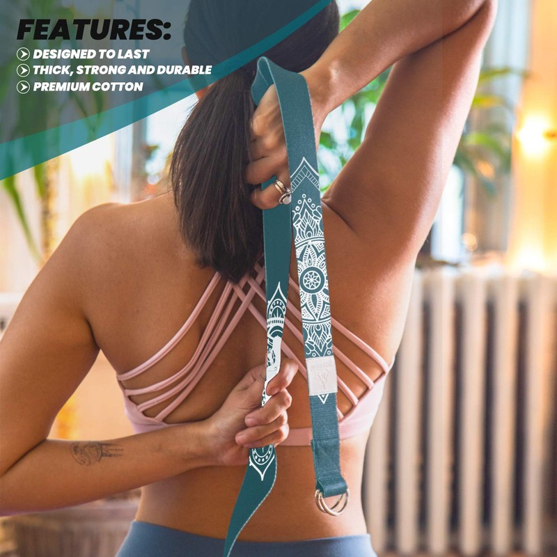 Yoga World Yoga Strap - Stretch Belt for Flexibility Training,