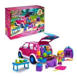 Pinypon - Camping Car, Motorhome, Summer Vehicle for Camping, with a Mini Doll and a Baby and Many Accessories, for Girls and Boys from 4 Years, Colourful, Famosa (PNY35000)