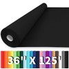 Vanhench 36"x1500"(125') Black Wrapping Paper, Black Kraft Paper Roll for