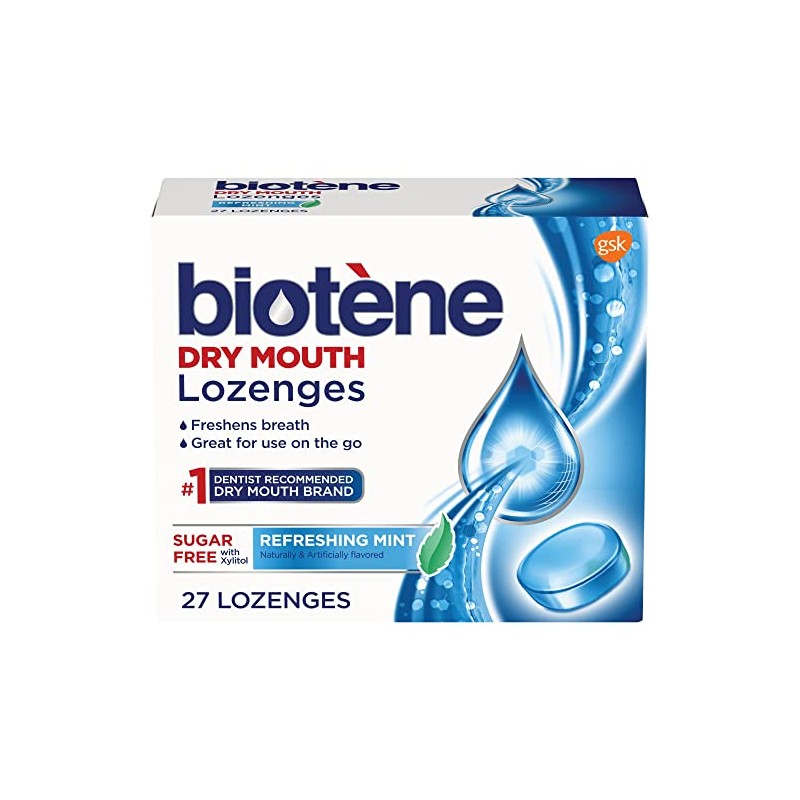 Biotene Lozenges, Dry Mouth Lozenges for Fresh Breath, Refreshing Mint,