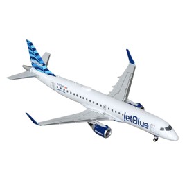 DCD Embraer ERJ-190 Diecast Model Airplane 1/400 Scale JetBlue Airways Commercial Aircraft (N323JB) in White with Blue Tail
