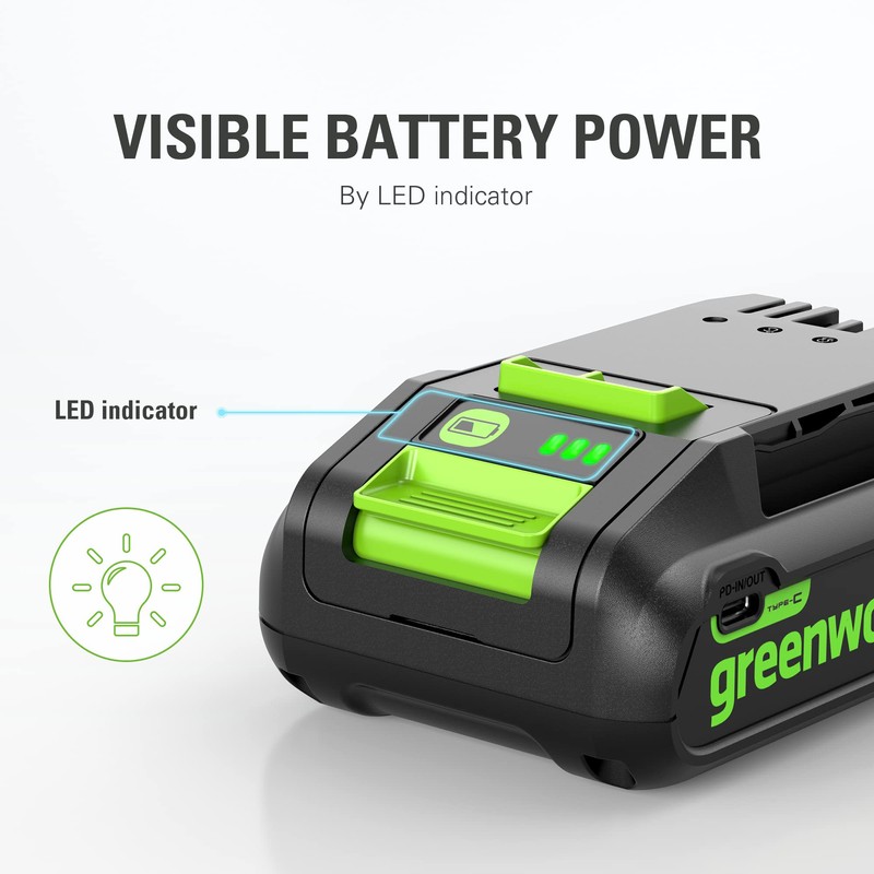 Greenworks 24V 2.0Ah Battery (Genuine Greenworks Battery / 125+ Compatible
