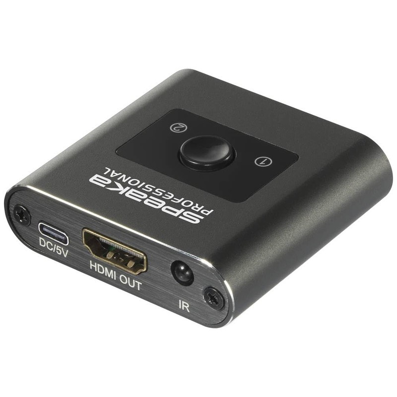 SpeaKa Professional SP-HSW-231 2 Port HDMI Switch UHD 8K @
