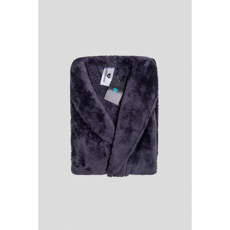 LEBENGOOD Ladies Coral Coral Fleece Winter Dressing Gown Cosy Microfibre