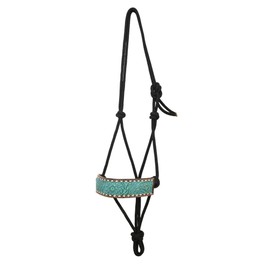Rafter T Ranch Company Turquoise Floral Buckstitch Rope Halter