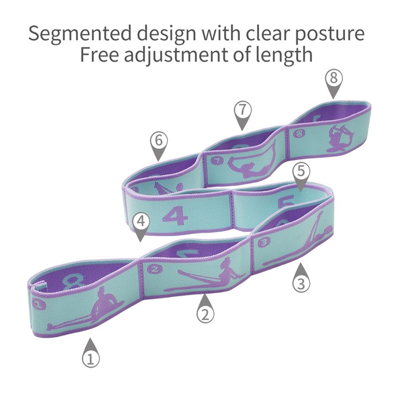 Adjustable Stretch Strap for Kids, 8-Loop Elastic Resistance Band for