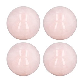 4Pcs Rose Quartz Crystal Balls 0.8in Diameter Clear Negative Energy Healing Crystal Ball for Decoration Meditation DIY