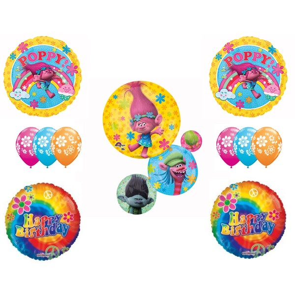 Trolls Movie Happy Birthday Party Balloons Decoration Supplies