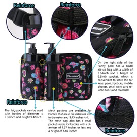 Tuhaoge Massage Bottle Bag Massage Oil Holster Lotion Holster Massage Therapist Massage Oil Holster Massage Lotion (3kd- BHuDieHua)