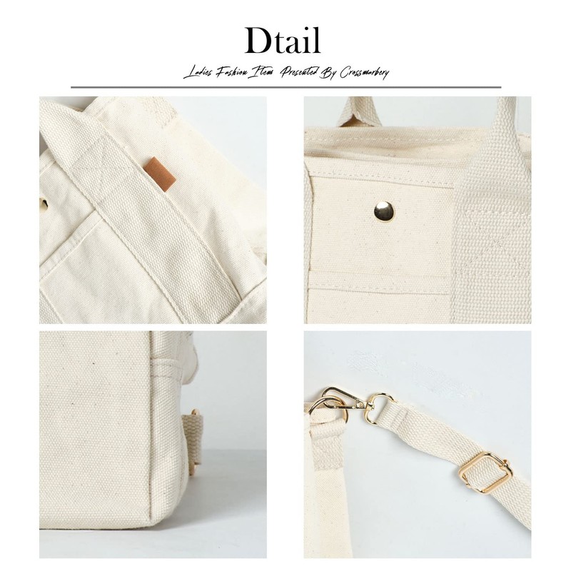 Cross Marberry R36 Mini Tote Bag, 2-Way Shoulder Bag, Canvas