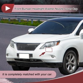 HEROFFIX Front Left Bumper Headlight Washer Nozzle Cover Cap No.8504548010 Bumper Trim Nozzle Cover for Lexus RX270 RX350 RX450H 2009-2014 Silver Tone 1 Pc