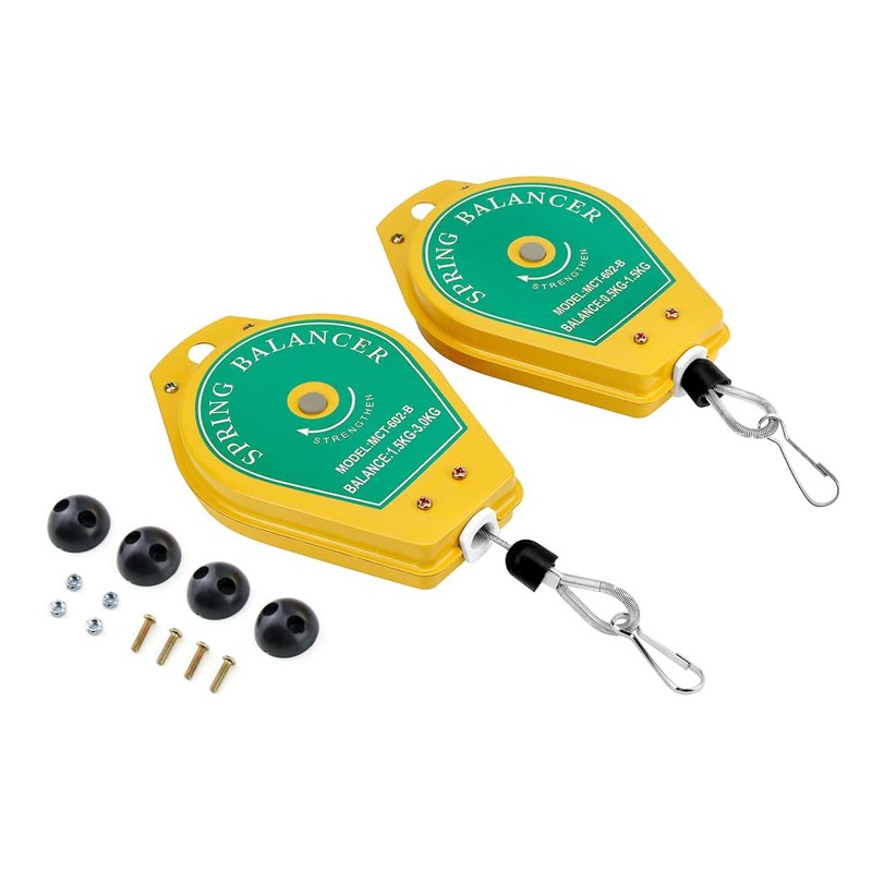 QWORK Retractable Spring Balancer, 3.3lbs - 6.6 lbs and 1.1lbs