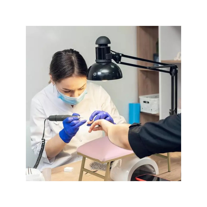 손톱용 팔걸이 마이크로파이버 가죽 네일 테이블 매트가 있는 테크용 매니큐어