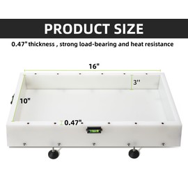 GROWLING Reusable Epoxy Resin Mold 16x10x3 Inches, Adjustable Fastening and Leveling, Heavy Duty Large Resin Mold for River Tables, Coffee Tables, Trays, Cutting Boards, DIY Resin Art Etc.