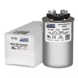 JARD 35 + 3 uf MFD 370 VAC Round Dual Capacitor 12730 Replaces C3353R 97F9472