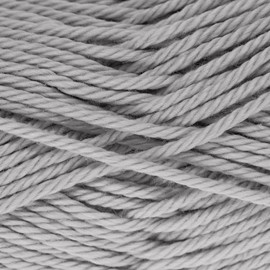 Estako Royal Cotton 100% algodón mercerizado Giza, suave, súper fino 1 para ganchillo y tejer 1.7 onzas (50 g) / 137 años (125 m) (gris claro)