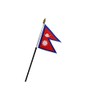 Nepal 4x6in Stick Flag - 1 dozen pack