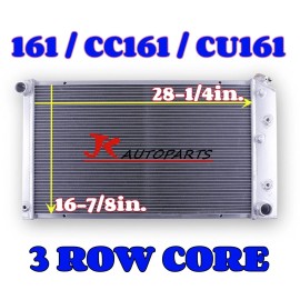 LUXERAD 28" 3-Row CC161 For 1973-1986 Chevy C10 C20 C30 K10 K20 Pickup Suburban Radiator