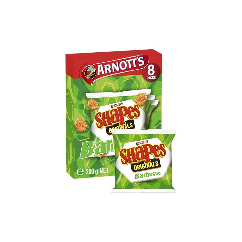 Arnott's BBQ Shapes, 8 Packs per box