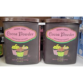 Trader Joe's Cocoa Powder Unsweetened 9oz 255g (Two Tubs)