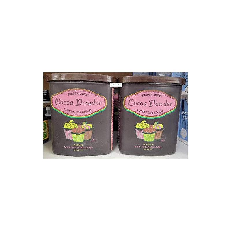 Trader Joe's Cocoa Powder Unsweetened 9oz 255g (Two Tubs)