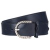 Tamaris 160027 Women's Leather Belt Pin Buckle Blue, blue