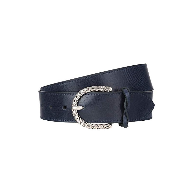 Tamaris 160027 Women's Leather Belt Pin Buckle Blue, blue