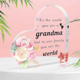 LSVGSAK Gifts for Grandma Gifts Grandma Mothers Day Birthday Xtmas Valentines Day Gifts for Nana Stocking Stuffers for Grandmother Nana Gift for Grandmother Granny Presents for Grandma Acrylic Block