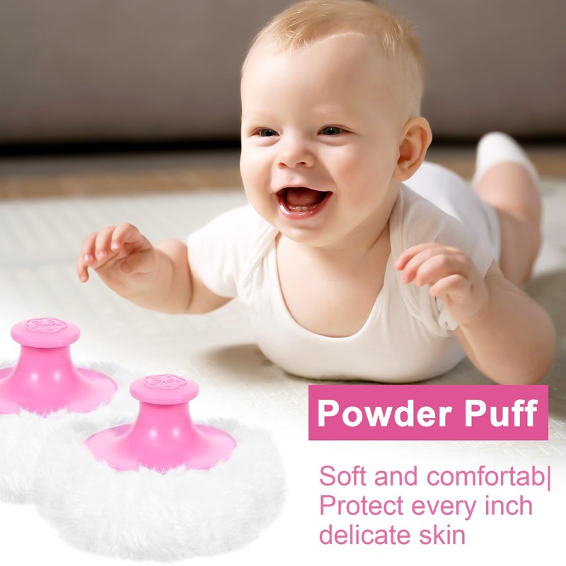 WLLHYF 2 Pcs Large Fluffy Powder Puff Body Cosmetic Face