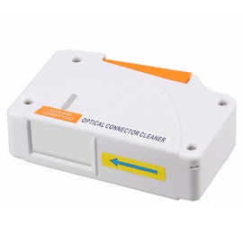 NewMainOne Fiber Optic Connector Cleaner,FTTH Fiber Optic Cleaning Box for 1.25mm/2.5mm, FC, SC, LC,MU,ST End Faces and Optical Connectors,Over 500 Times Anti Static Clean Swab(White)