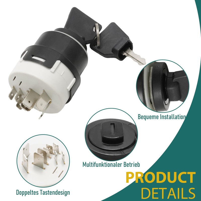 Hoypeyfiy 14603/603 12/24 Volt Universal Ignition Lock, Replacement for Deutz