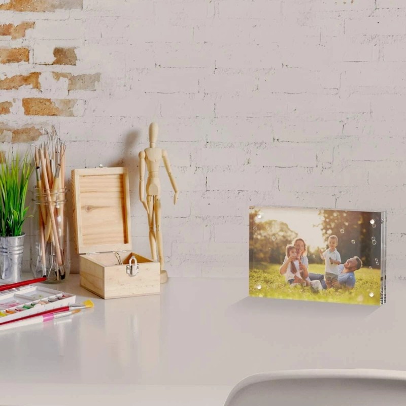 Kuahome 12 Pack Acrylic Picture Photo Frame Magnetic 4x6 Clear