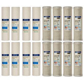 Reverse Osmosis Revolution 8 Replacement Filter Sets for Dual Stage Whole House System (2 Years Supply)