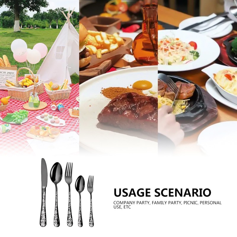 20PCS Stainless Steel Silverware Set Mirror-Polished Cutlery Flatware Set 4