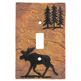 Moose Forest Stone Single Switch Cover