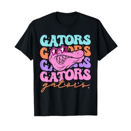 Groovy Gators School Spirit Tie Dye Girl Kid Women Teacher T-Shirt