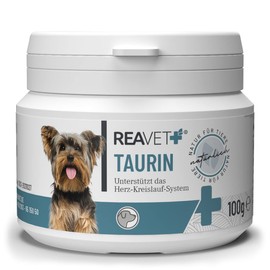 ReaVET Taurine for Dogs 100 g - Supports the Cardiovascular System, Taurine Powder 100% Pure, Amino Acids Support Defences & Cell Metabolism