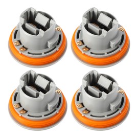 A ABSOPRO Rear Brake Taillamp Light Bulb Tail Light Bulb Sockets for Dodge Durango 1998-2003 Plastic Gray (Set of 4)